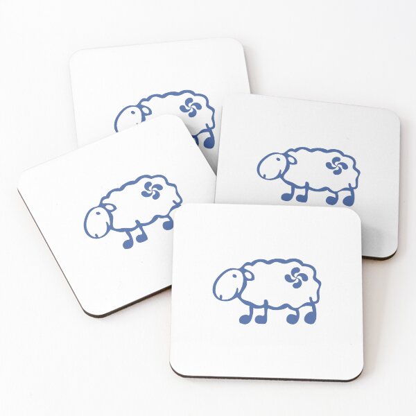 Item preview, Blue minimalist Basque sheep designed and sold by Landerrea439.