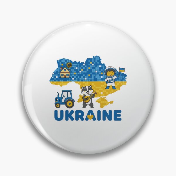 Item preview, Stylized Ukraine Map with Cultural Icons and Characters designed and sold by RGShirtWorks.