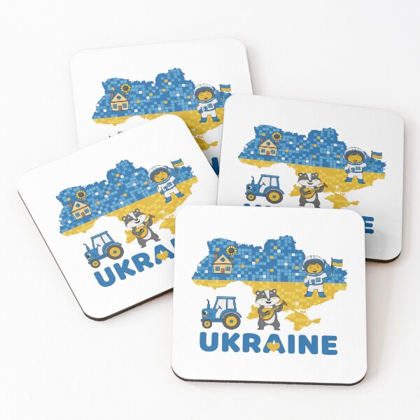 Item preview, Stylized Ukraine Map with Cultural Icons and Characters designed and sold by RGShirtWorks.
