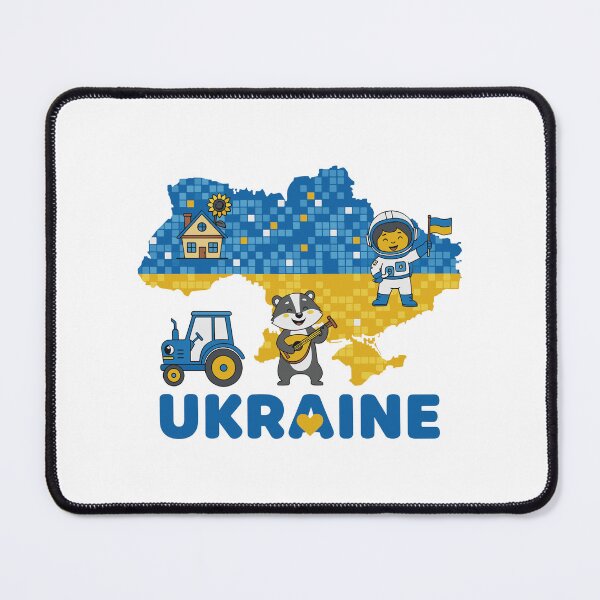 Item preview, Stylized Ukraine Map with Cultural Icons and Characters designed and sold by ML-Media.