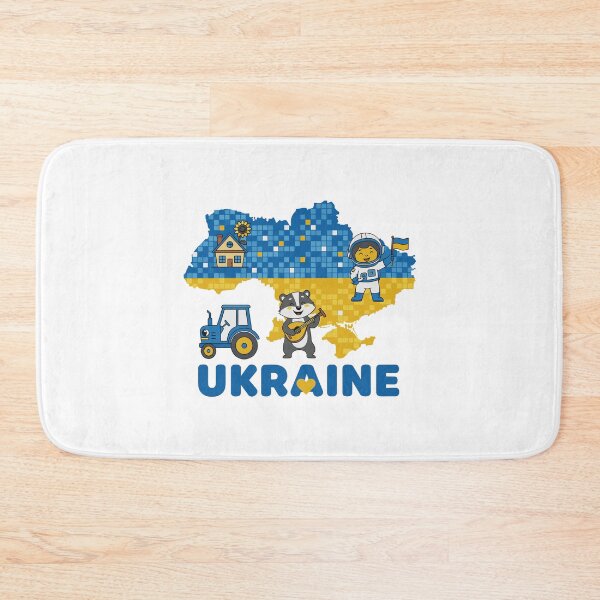 Item preview, Stylized Ukraine Map with Cultural Icons and Characters designed and sold by ML-Media.