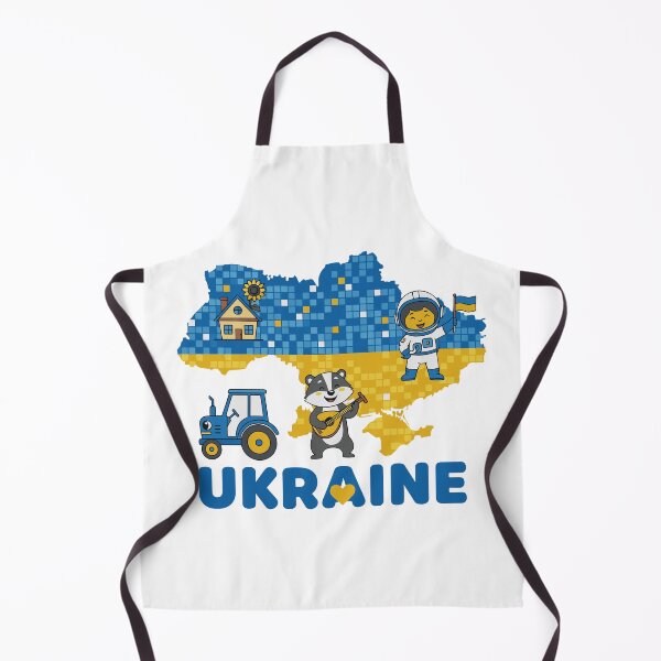 Item preview, Stylized Ukraine Map with Cultural Icons and Characters designed and sold by ML-Media.