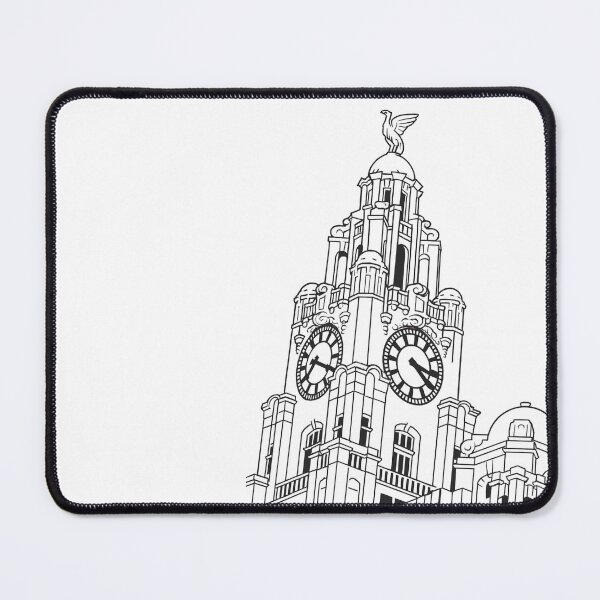 Item preview, Liverpool Liver Bird Clock Tower Line Art – Heritage Design designed and sold by Kray80.