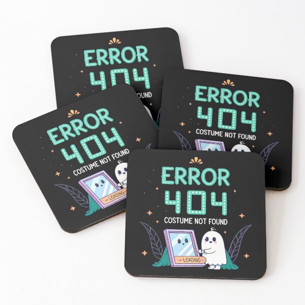 Item preview, Funny Halloween Ghost Vector – Error 404 Costume Not Found Retro Glitch Design designed and sold by Fashvora.