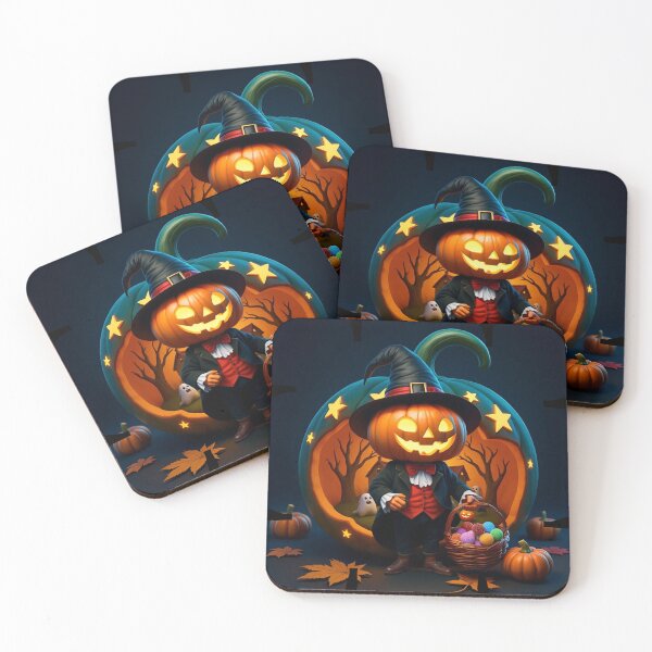 Item preview, Cozy Horror Mascot: Pumpkin Gentleman and Diorama in a Dark Pumpkin designed and sold by Agnes-Creative.