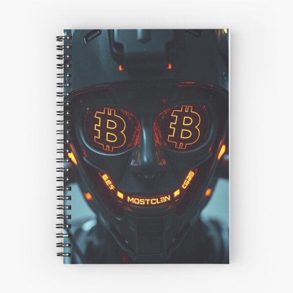 Item preview, Cyberpunk Bitcoin Mask – Futuristic Crypto Warrior Digital Art designed and sold by Benito Del Ray.