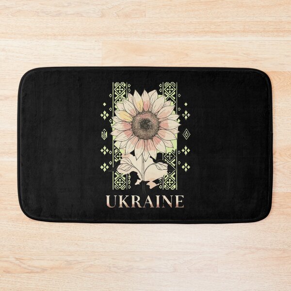 Item preview, Ukrainian Sunflower with Traditional Folk Pattern and Text designed and sold by RGShirtWorks.