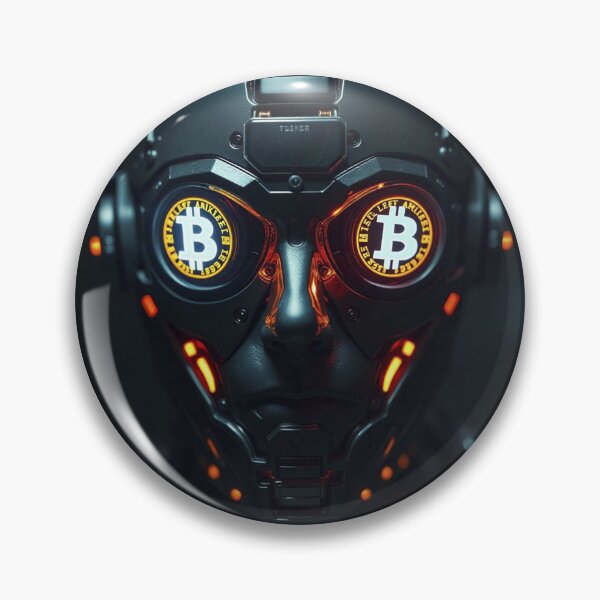 Item preview, Bitcoin Cyborg Vision – AI Crypto Resistance Cyberpunk Art designed and sold by Benito Del Ray.