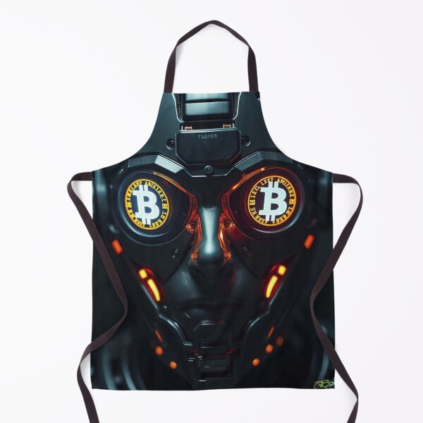 Item preview, Bitcoin Cyborg Vision – AI Crypto Resistance Cyberpunk Art designed and sold by Benito Del Ray.