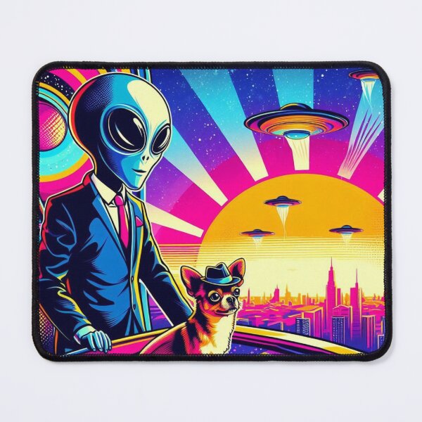 Item preview, alien and cute chihuahua dog designed and sold by Dogandesighn.