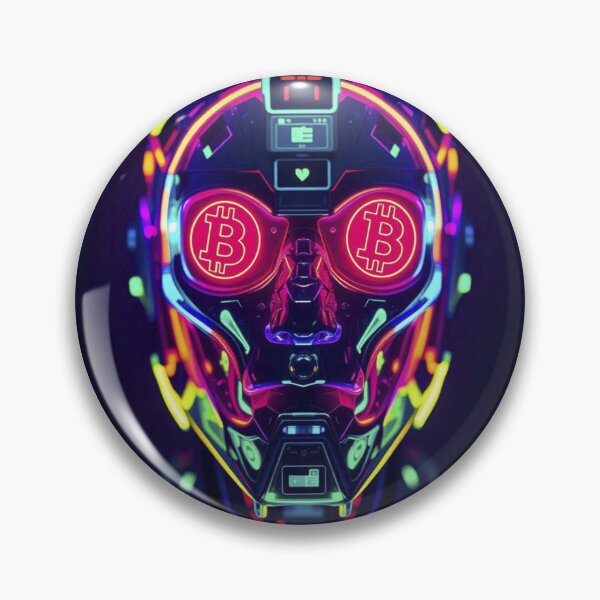 Item preview, Neon Bitcoin Circuit Brain – Blockchain Intelligence Digital Artwork designed and sold by Benito Del Ray.