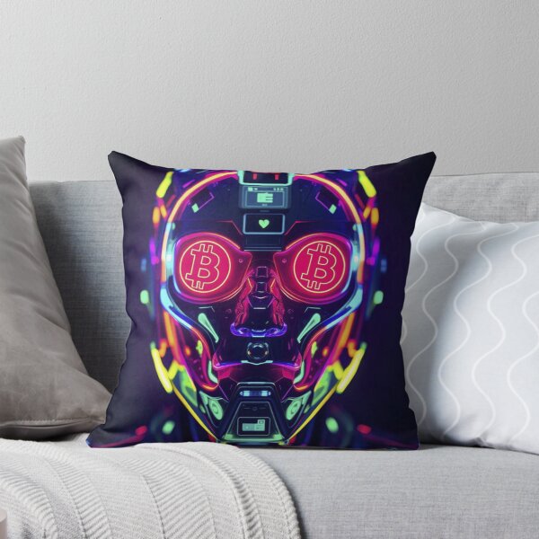 Item preview, Neon Bitcoin Circuit Brain – Blockchain Intelligence Digital Artwork designed and sold by Benito Del Ray.