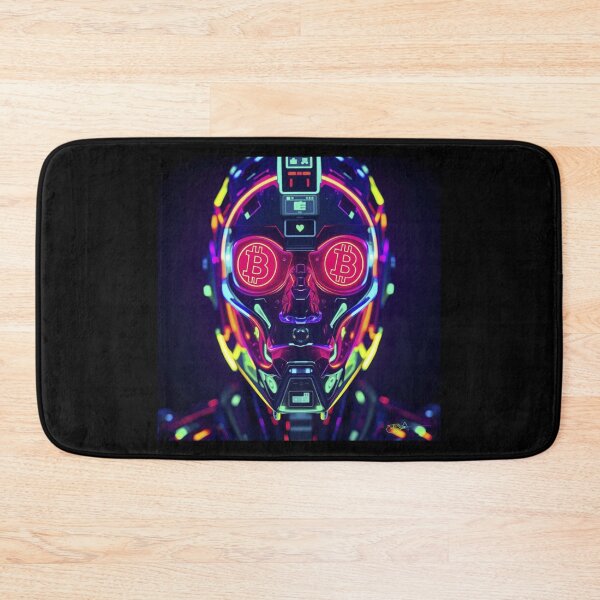 Item preview, Neon Bitcoin Circuit Brain – Blockchain Intelligence Digital Artwork designed and sold by Benito Del Ray.
