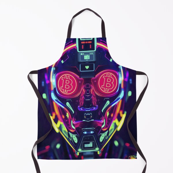 Item preview, Neon Bitcoin Circuit Brain – Blockchain Intelligence Digital Artwork designed and sold by Benito Del Ray.