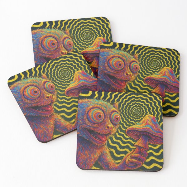 Item preview, Mind Bloom – Psychedelic Awakening with Lemur and Mushroom Energy designed and sold by DarkSpaceVibes.