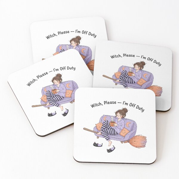 Item preview, Funny Tired Witch Halloween Design – Off Duty Pajama Witch with Coffee Mug designed and sold by Fashvora.