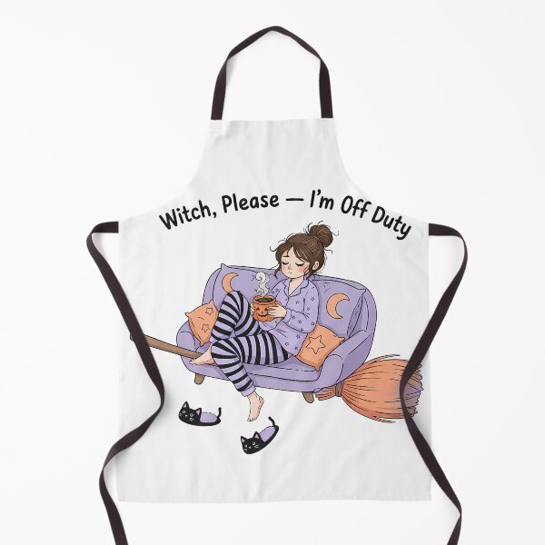 Item preview, Funny Tired Witch Halloween Design – Off Duty Pajama Witch with Coffee Mug designed and sold by Fashvora.