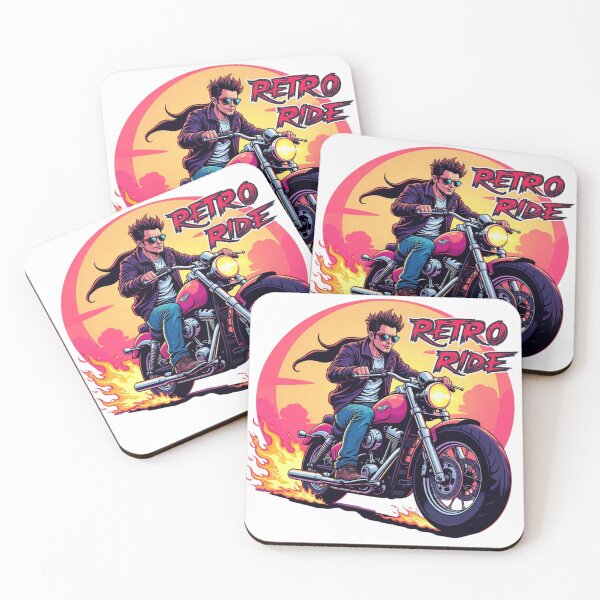 Artikelvorschau, Retro-Fahrt | 80er Neon-Biker-Vaporwave-T-Shirt-Design entworfen und verkauft von Stylence.