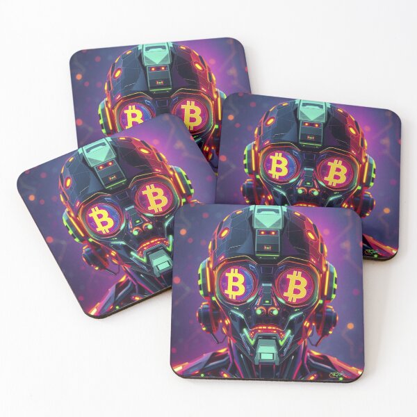 Item preview, AI Bitcoin Avatar – Futuristic Blockchain Guardian Digital Art designed and sold by Benito Del Ray.