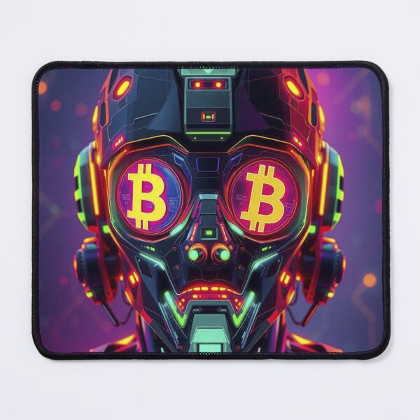 Item preview, AI Bitcoin Avatar – Futuristic Blockchain Guardian Digital Art designed and sold by Benito Del Ray.