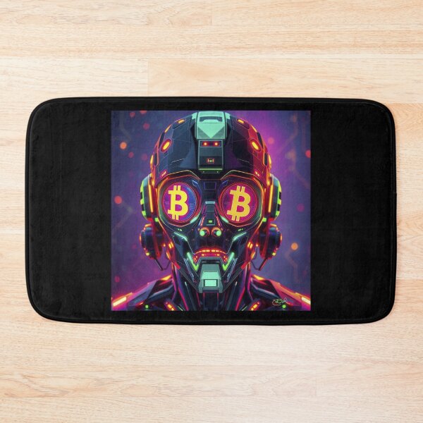Item preview, AI Bitcoin Avatar – Futuristic Blockchain Guardian Digital Art designed and sold by Benito Del Ray.