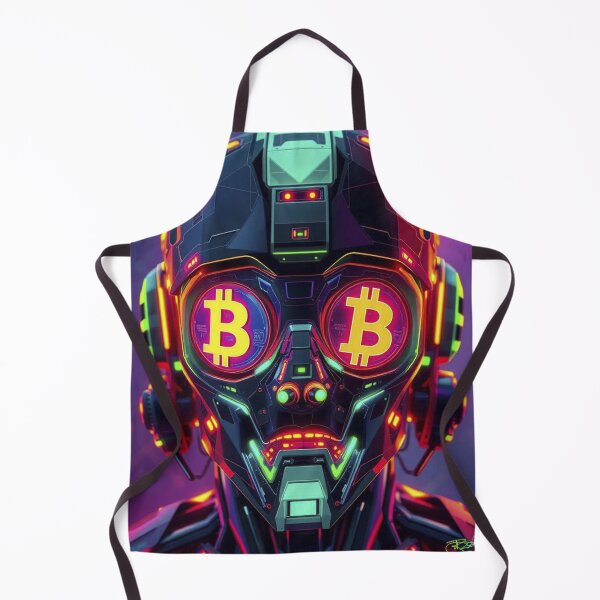 Item preview, AI Bitcoin Avatar – Futuristic Blockchain Guardian Digital Art designed and sold by Benito Del Ray.