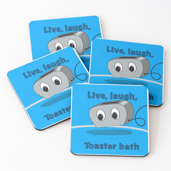 Item preview, Live, laugh, toaster bath designed and sold by Ophelia Moon.
