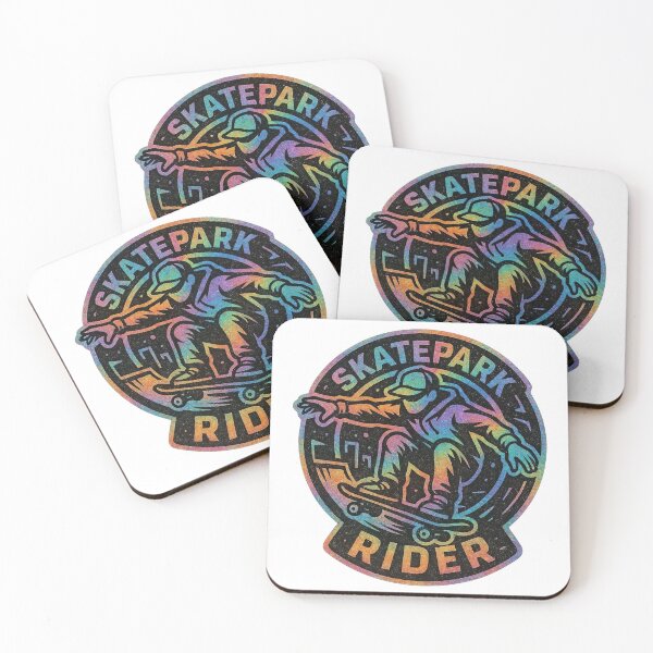 Item preview, Stylized skateboarder mid jump in urban badge with neon gradient designed and sold by Creative88Art.