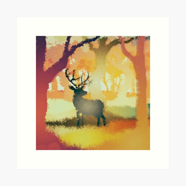 Autumn Stag Art Print