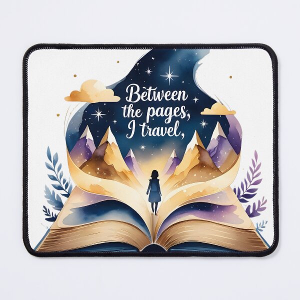 Item preview, I Travel Between Pages, Book Lover & Reading Adventure Sticker designed and sold by Moodune.