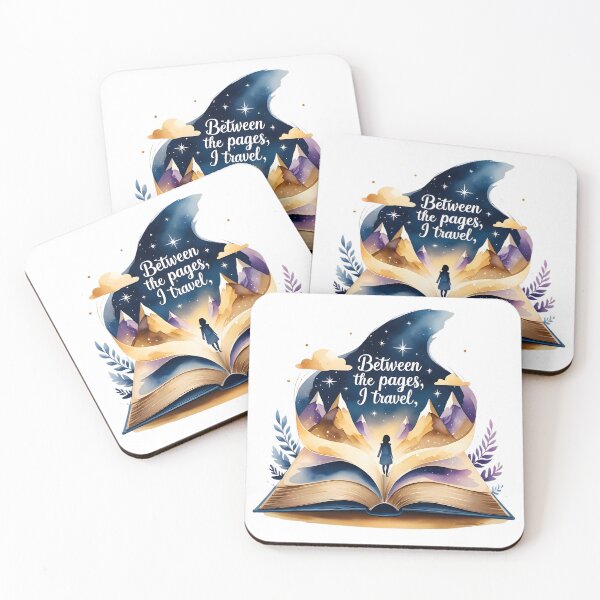 Item preview, I Travel Between Pages, Book Lover & Reading Adventure Sticker designed and sold by Moodune.