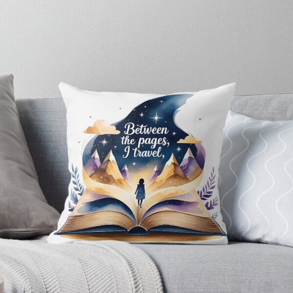 Item preview, I Travel Between Pages, Book Lover & Reading Adventure Sticker designed and sold by Moodune.