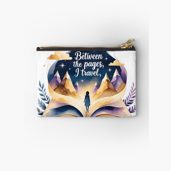 Item preview, I Travel Between Pages, Book Lover & Reading Adventure Sticker designed and sold by Moodune.