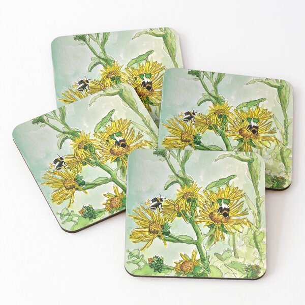 Item preview, Elecampane with bumblebee designed and sold by MTSKunst.