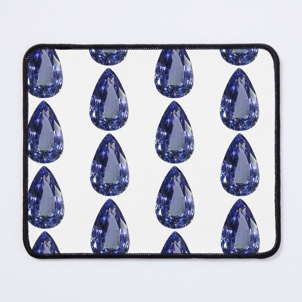 Item preview, Pear‑Cut Blue Sapphire Pattern September Birthstone designed and sold by DigitalGemArt.