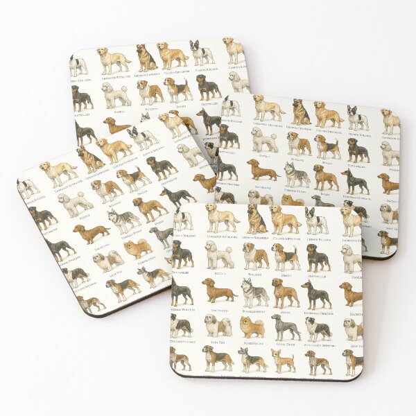 Item preview, Dog Breeds Chart – Illustrated Guide to Popular Dogs designed and sold by Pixel-Up.