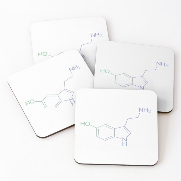Item preview, Serotonin Molecule Design | Chemistry & Science Humor | Happy Brain & Molecular Art designed and sold by sciencefacts.