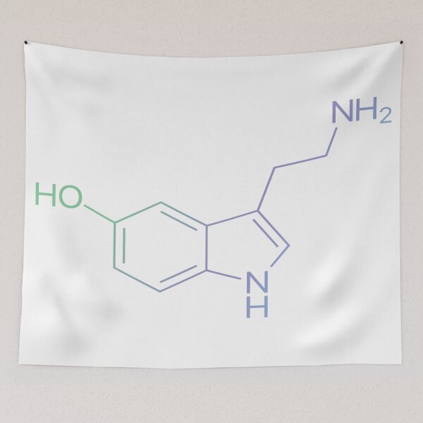 Item preview, Serotonin Molecule Design | Chemistry & Science Humor | Happy Brain & Molecular Art designed and sold by sciencefacts.