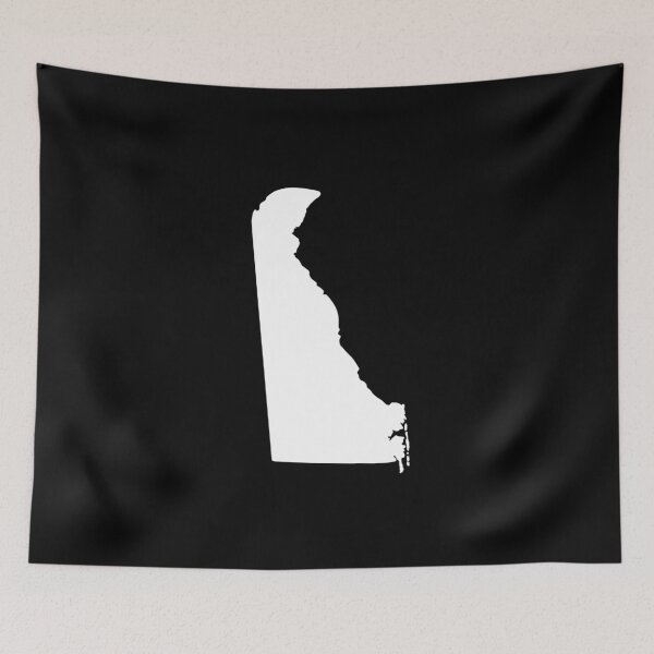 Item preview, Delaware Map Silhouette – Minimal White designed and sold by Paper Drip.