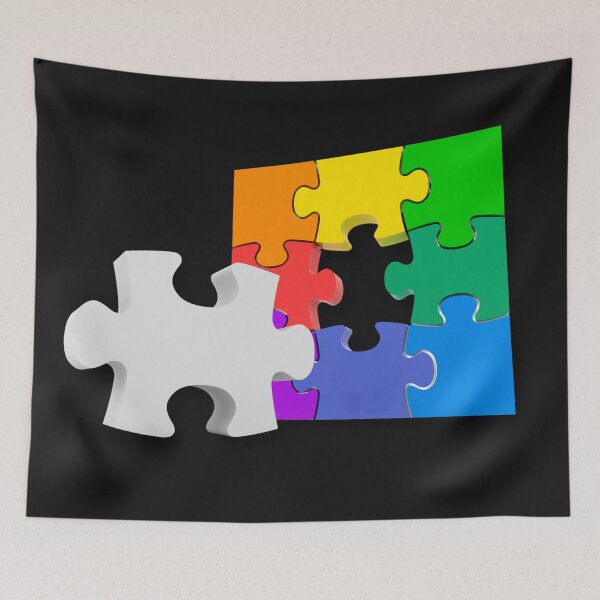 Item preview, Missing Piece Rainbow Puzzle designed and sold by Khadigadesings.