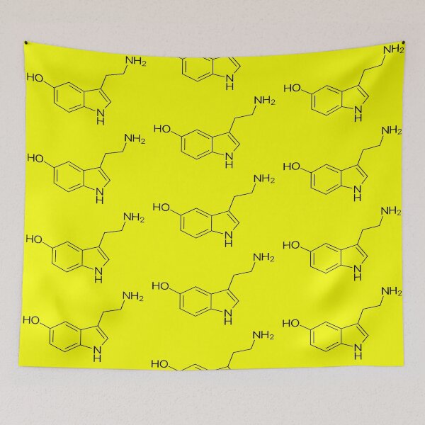 Item preview, Serotonin Molecule Design | Chemistry & Science Humor | Happy Brain & Molecular Art designed and sold by sciencefacts.