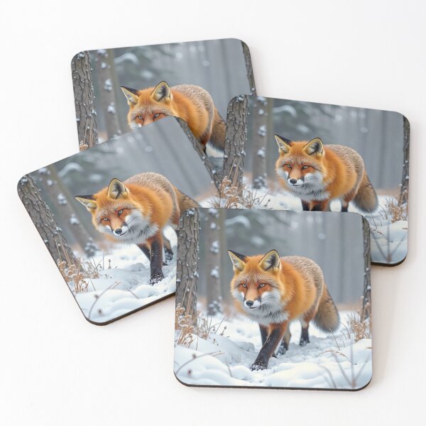 Item preview, Fox in the winter forest designed and sold by Palatinasart.