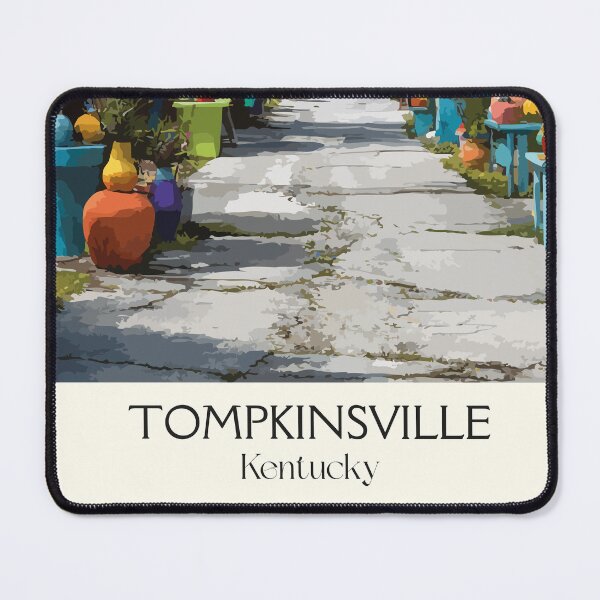 Item preview, Tompkinsville Kentucky Town Square | Small Town Market Poster designed and sold by TuncGK.