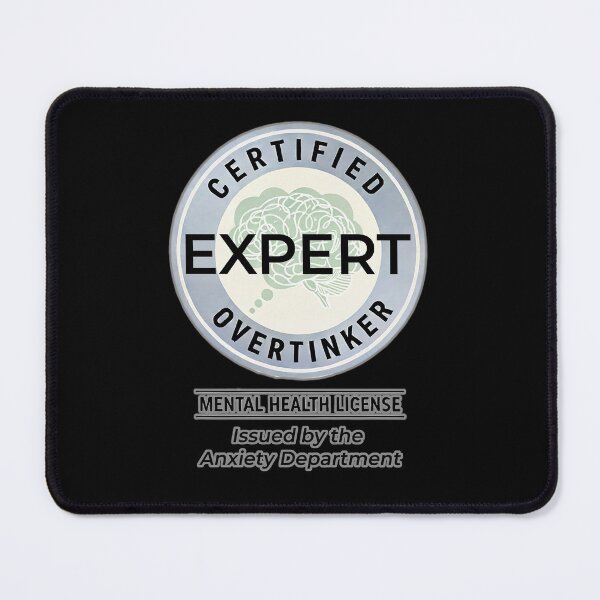 Item preview, Certified Overthinker Sticker – Funny Mental Health Humor Decal for Laptop & Water Bottle designed and sold by glitchman2.