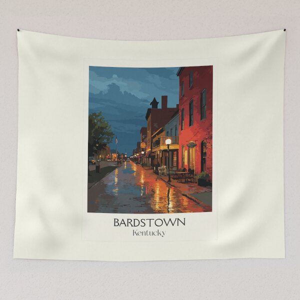 Item preview, Bardstown Kentucky Historic Street | Distillery Town Poster designed and sold by TuncGK.