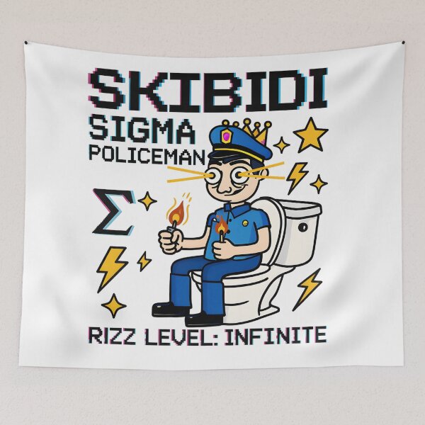 Item preview, Sigma Policeman Meme – Infinite Rizz Power designed and sold by AnnDesignStudio.