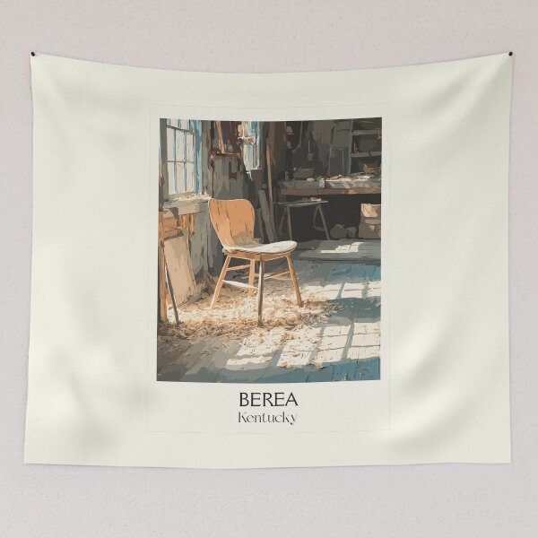 Item preview, Berea Kentucky Artisan Craft | Woodworking Art Poster designed and sold by TuncGK.