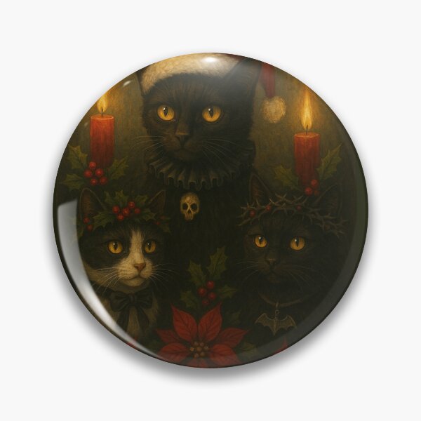 Item preview, Gothic Black Cats Christmas designed and sold by Ramonidaseal.