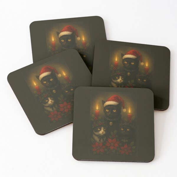Item preview, Gothic Black Cats Christmas designed and sold by Ramonidaseal.