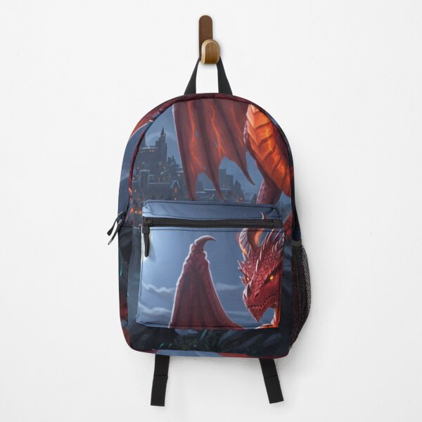 Item preview, Red Dragon with medieval town in the background designed and sold by nemessis05.